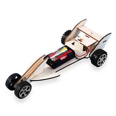 Creative Technology Small DIY Electric Racing Car Wooden Assembly Manufacturer Direct Sale