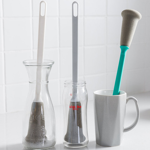 Nordic style long handle can be hung cleaning and decontamination sponge cup brush household cup tea set bottle brush cleaning brush