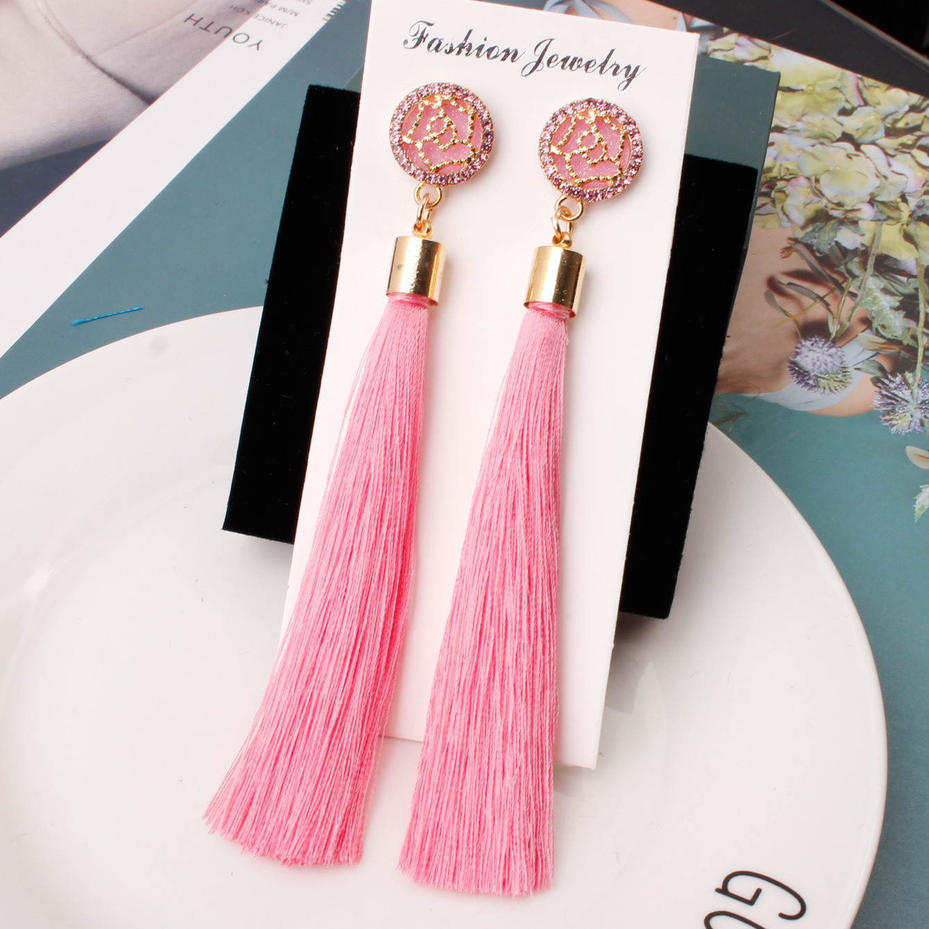 Fashion Printing Alloy Plating Women's Earrings 1 Pair display picture 5