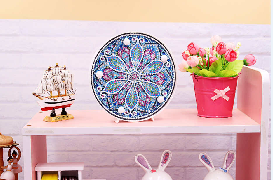 Diamond drawing lamp children manual diy make Material Science Round Cartoon lovely student gift