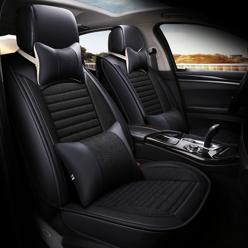 New All-around Linen Car Seat Cover Suitable for Four Seasons, Compatible with Bora, Jetta, and Sagitar, Five-Seat Cover B-87