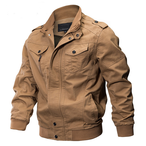 Military leisure jacket men’s pure cotton washed flying suit