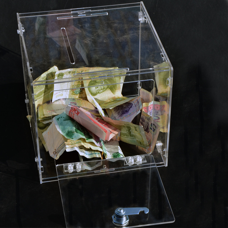 捐款箱打开图片