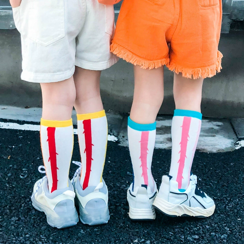 Autumn children's knee socks for boys, mid-length, combed cotton, wholesale