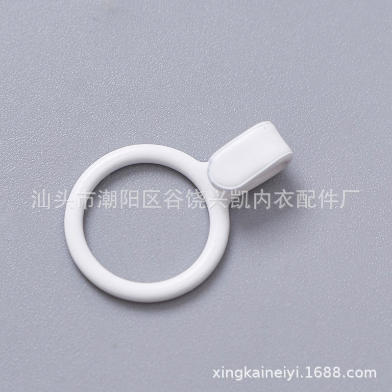 Поставка экологически чистой пряжки бюстгальтера 12 мм с железным покрытием кольцо крючок dyeable нейлоновая пряжка аксессуары для нижнего белья