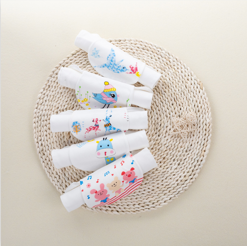 陽光菊嬰兒吸汗巾 四層軟紗布寶寶吸汗巾 兒童吸汗巾 米白單條裝