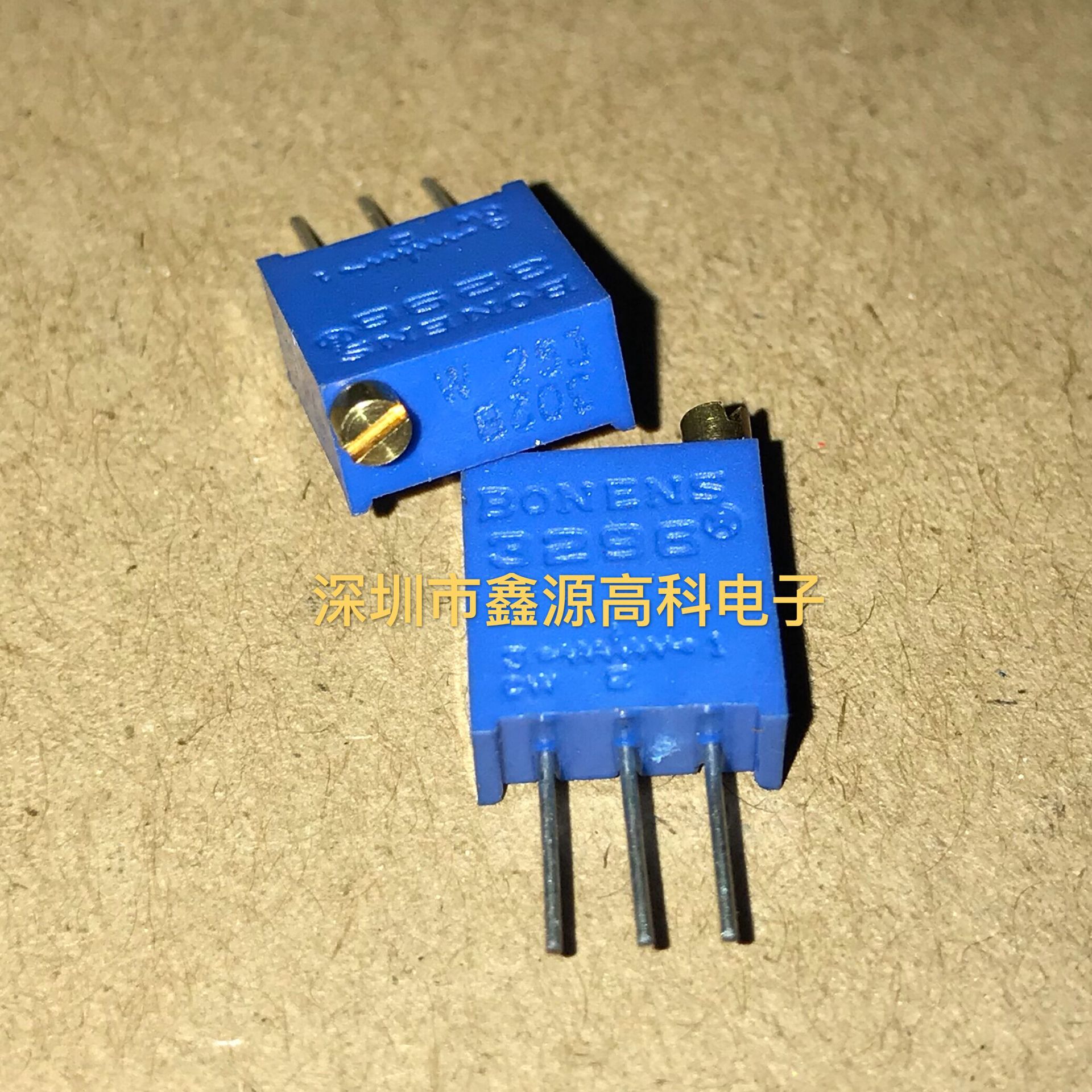 3296W顶调电位器 3296W-1-253LF 25KΩ多圈精密可调电阻