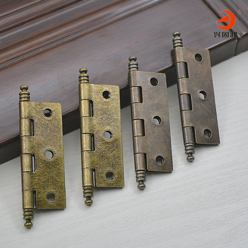 Factory supply new Chinese style antique copper hinges, iron hinges, furniture hardware accessories, blue antique copper hinges