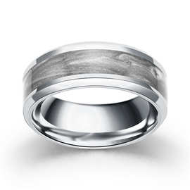 跨境专供时尚经典款8MM不锈钢珐琅戒指 男士饰品 不锈钢滴胶戒指