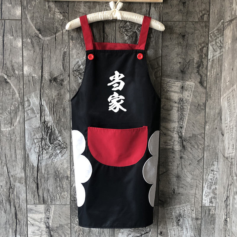 Delantal DE TRABAJO cocina de moda de mujer logotipo personalizado leche té salón de uñas estilo japonés medio cuerpo borrable mano delantal sin mangas