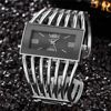 Bracelet, watch, metal square fashionable trend high-end quartz watches, suitable for import, European style