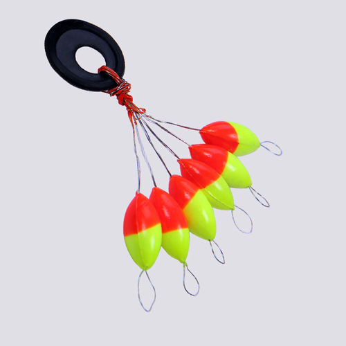 Seven-Star Floating Worm Fishing Bobber Traditional Olive-Shaped Bobber Traditional Seven-Star Bobber Fishing Gear 6-Pack