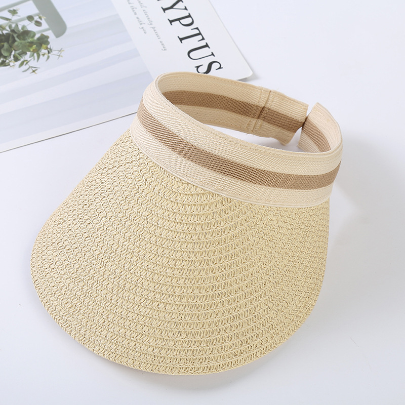 Women's Lady Simple Style Solid Color Big Eaves Straw Hat display picture 1