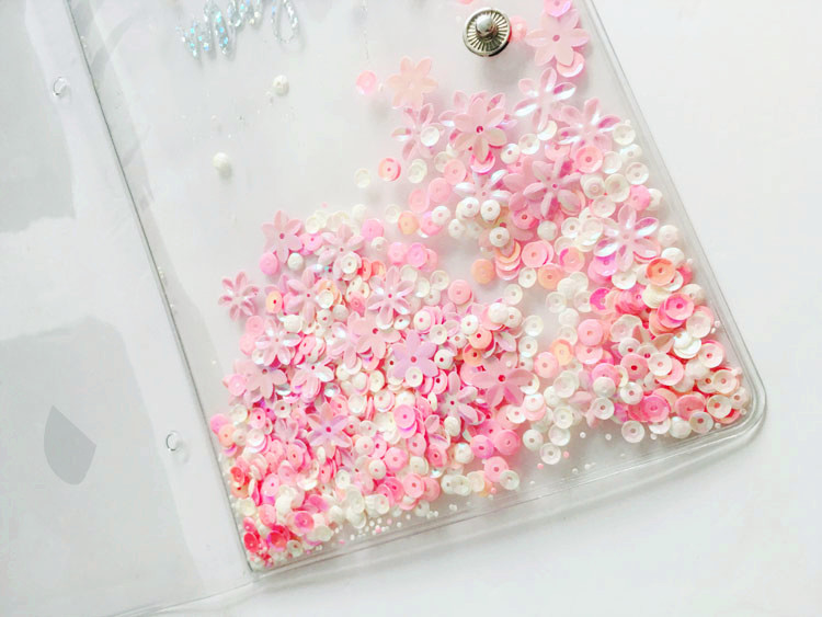 镭射PVC亮片书皮 PVC活页壳手帐本封面书套 流沙书皮亮片