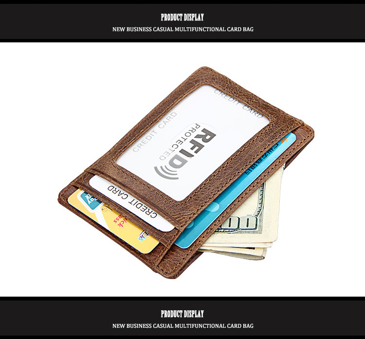 Factory Direct Sales Wholesale Vintage Men's Beauty Money Clip Rfid Card Holder Card Case   New display picture 27