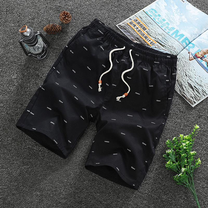 Pantalones cortos de entrega de una pieza de los hombres de verano quinto pantalones de algodón puro casual medio pantalones de playa pantalones cortos grandes moda