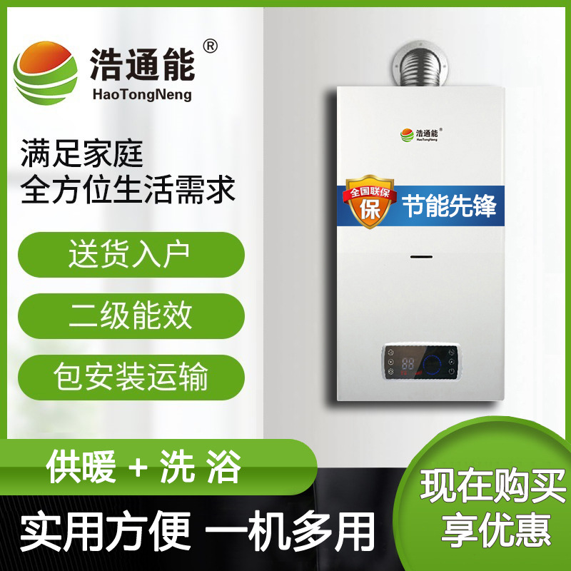 壁挂炉天然气地暖洗澡两用燃气采暖炉家用产品锅炉智能热水器速热
