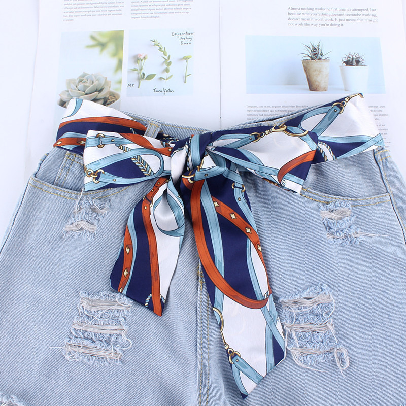Simple Long Thin Silk Belt Women's Decorative Skirt Chiffon Shirt Scarf Jeans Dress Ribbon