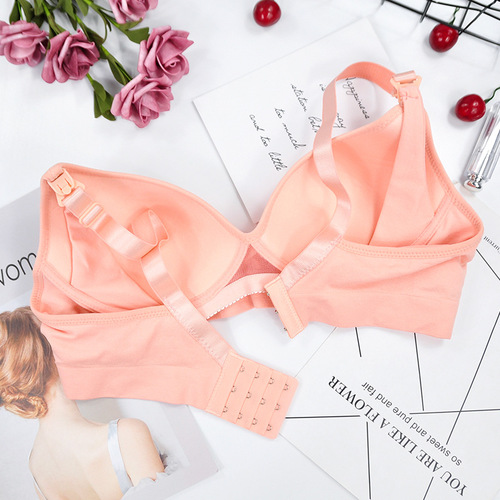 Pregnancy plus size maternity underwear seamless women's nursing bra front button push-up anti-sagging large cup bra