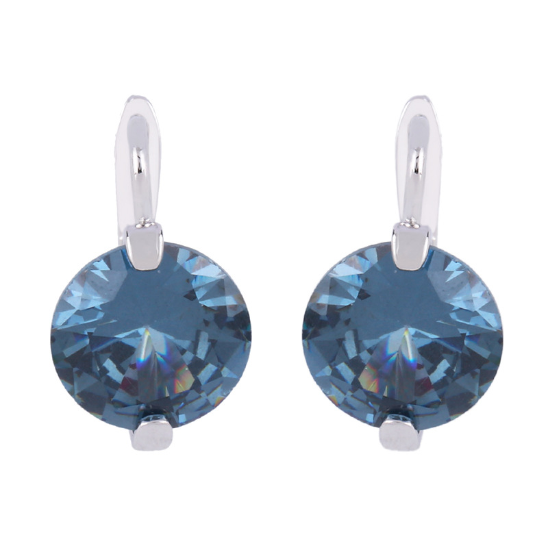 Individual Round Zircon Earrings display picture 5