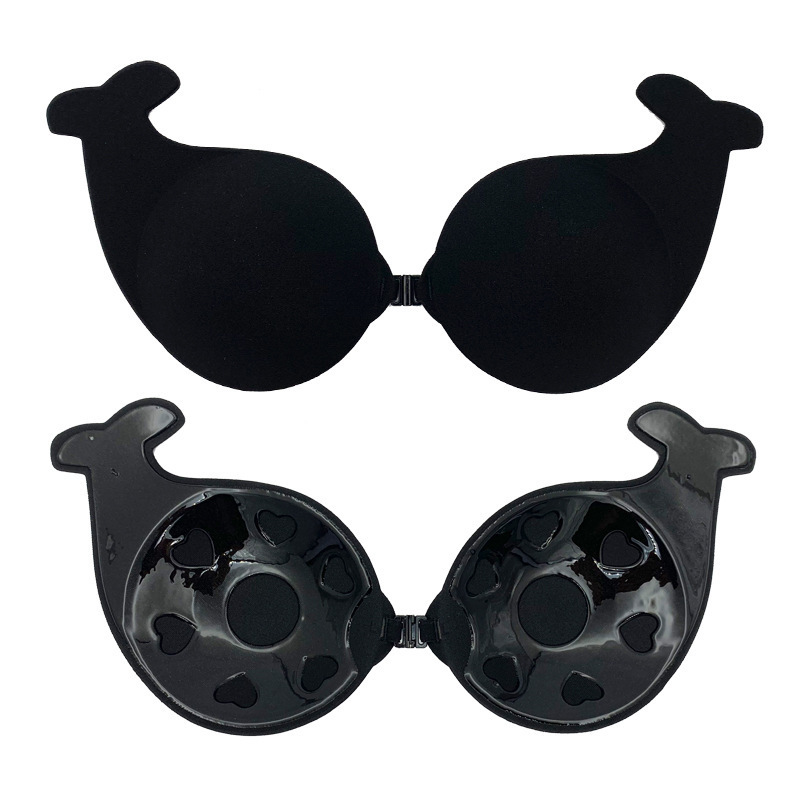 Cute dolphin invisible bra push up silicone underwear seamless sexy chest stickers