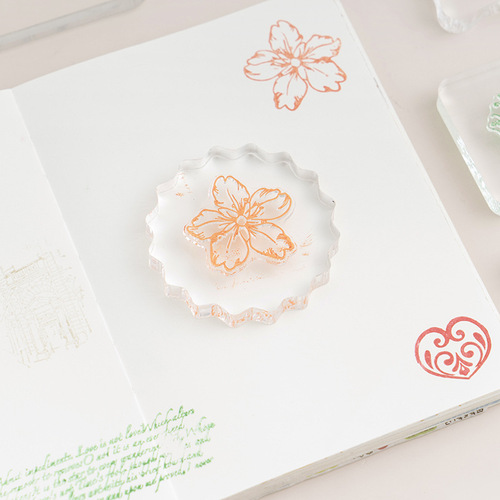 Stamp handle acrylic plate diary stamp accessories DIY tools large and small transparent stamp accessories