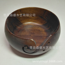 厂家直销毛线碗收纳环保纺织织创意毛线木碗圆形日用品碗木制碗