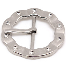 合金圆形日字扣 新款女士复古百搭配饰腰带镶嵌式装饰日字扣