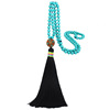 Ethnic turquoise necklace handmade with tassels, pendant, jewelry, accessory, ebay, European style, ethnic style