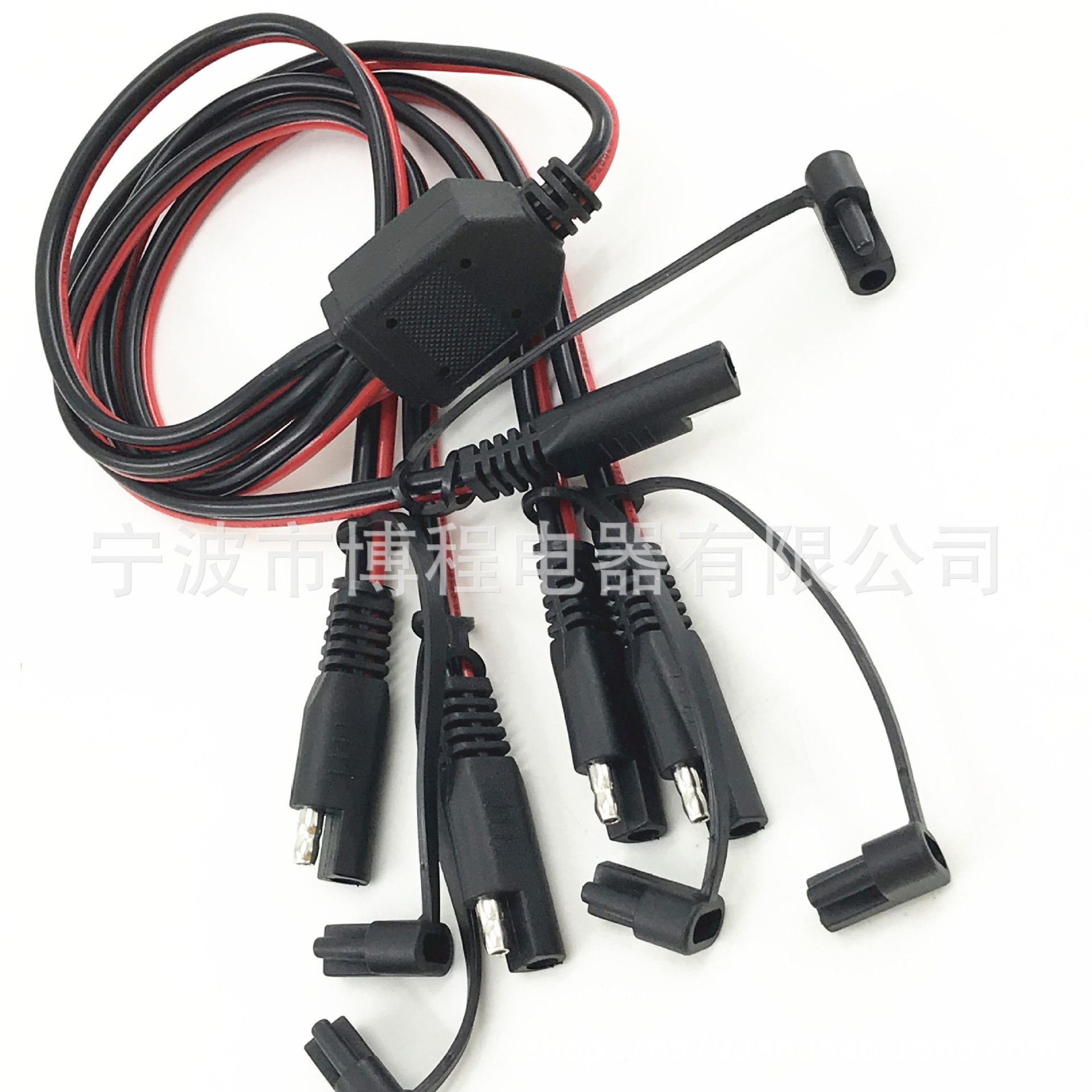 SAE公母插头电源线一分四1分3一拖四1拖2接头公母接头线SAE插头