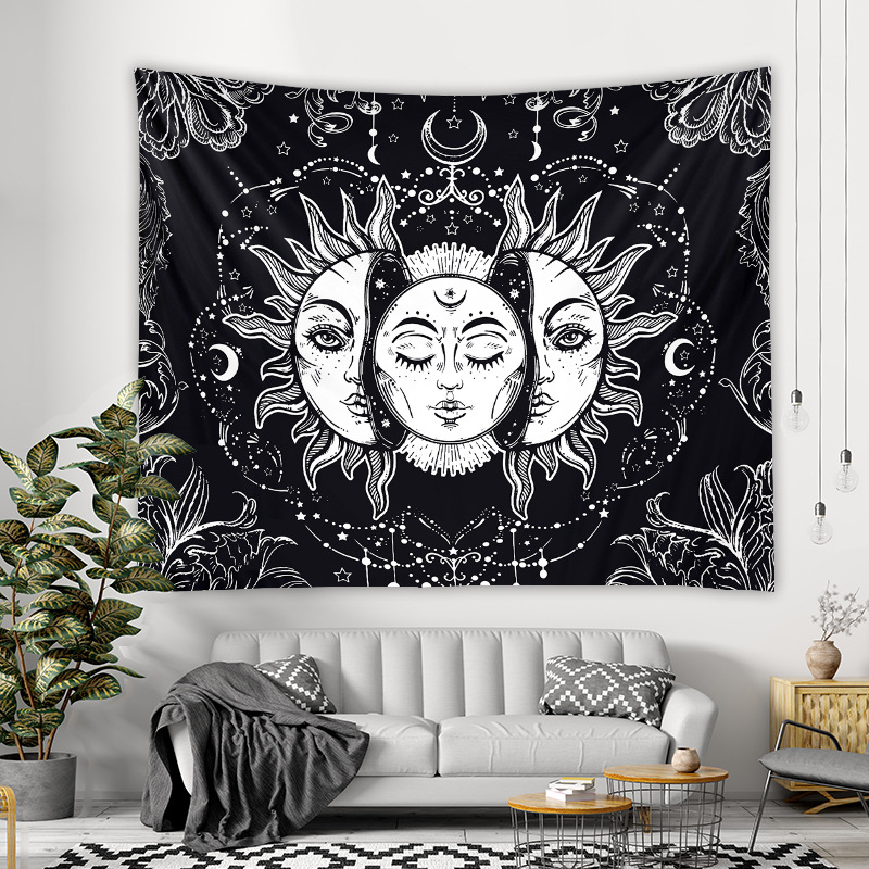 Vintage Figure Contrast Color Tapestry Room Decoration Background Hanging Cloth Wholesale Nihaojewelry display picture 1