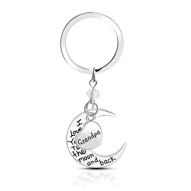 Lettering Heart Moon Keychain Wholesale display picture 10