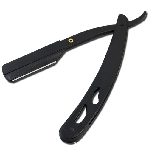 Black razor manual razor old-fashioned knife holder barber hairdressing razor shaving razor eyebrow trimming shaving