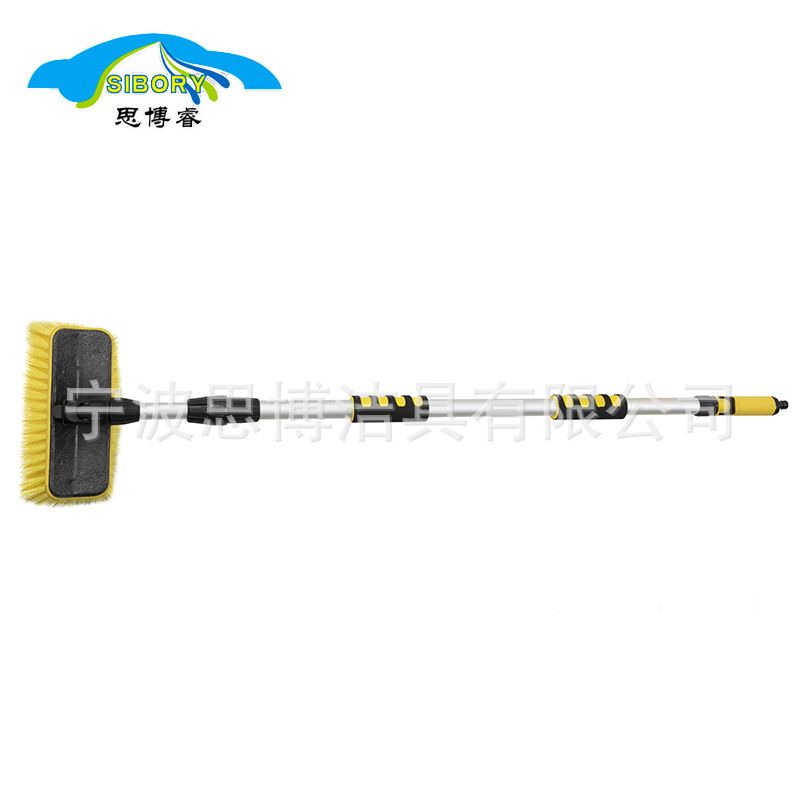 伸缩杆长杆长柄软毛洗车刷软毛刷猪鬃洗车刷子洗车拖把洗车工具