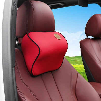 Waist support, Cushion Back Cushion Memory Foam - red-black-edge-headrest-1