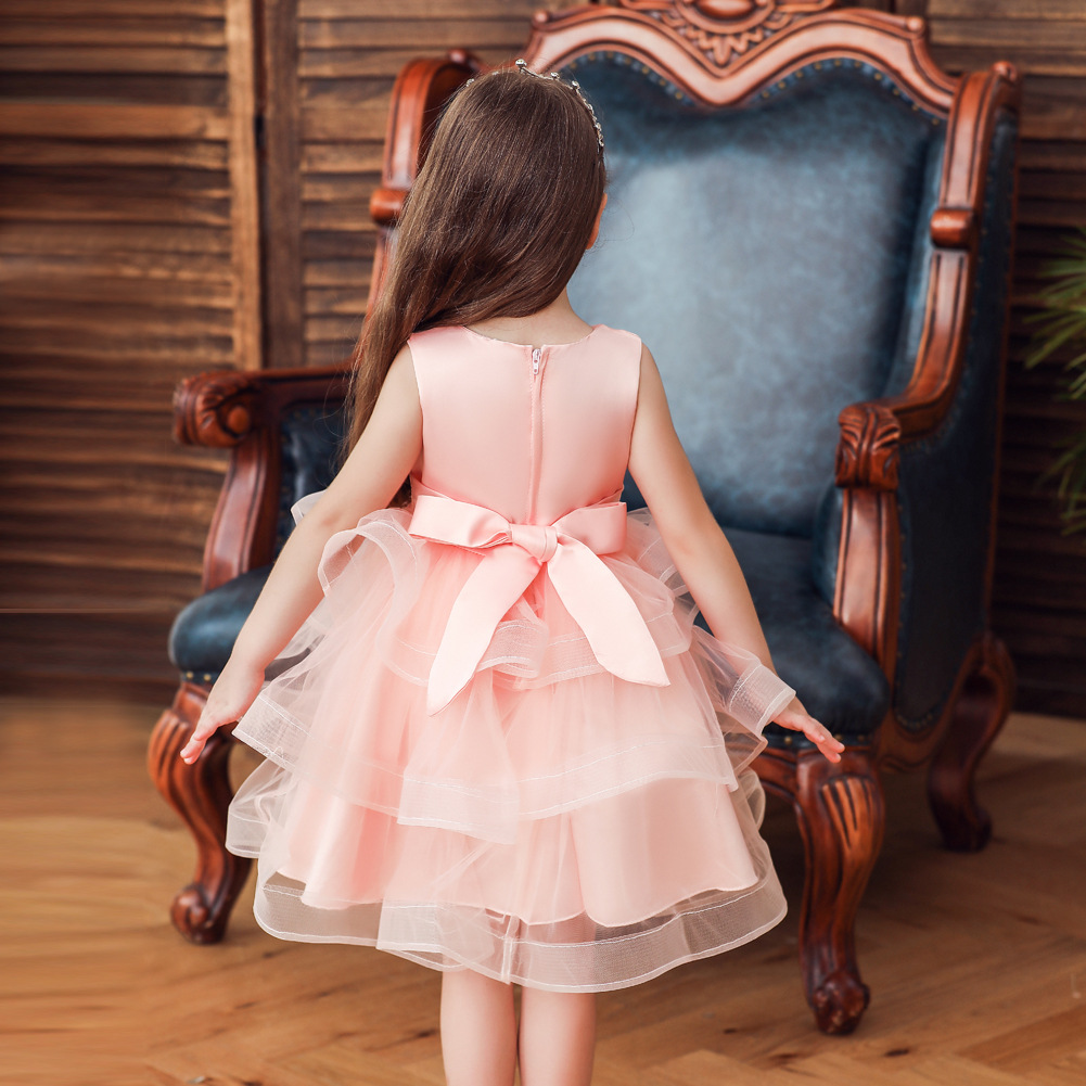 2022 Neues Europäisches Und Amerikanisches Kinder Kleid Prinzessin Kleid Blumen Mädchen Hochzeits Kleid Tutu Kleid Mädchen Laufsteg Kostüm display picture 8