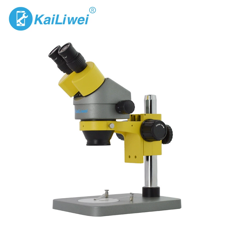 Бинокулярный стереомикроскоп Kailiwei K10EI 7-45 раз для обслуживания мобильных телефонов Оптический микроскоп с непрерывным увеличением