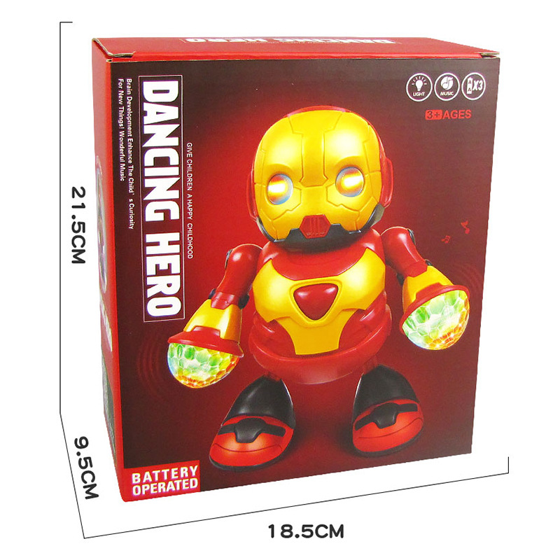 Tiktok mismo estilo baile robot cantando modelo de baile eléctrico luz música juguete puesto Venta caliente al por mayor