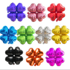 Wholesale heart-shaped four-leaf clover arch balloons for auto show, store opening celebration, wedding decoration balloons