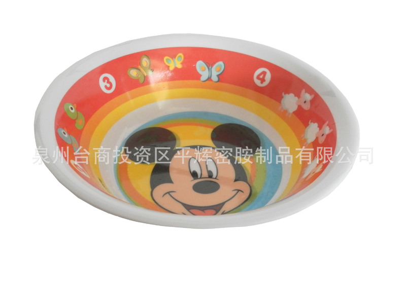 Melamine 5.5inch Kidsren's Melamine Bowl 14.2*4.1cm Mickey Mouse Color Design Imitation Porcelain Bowl