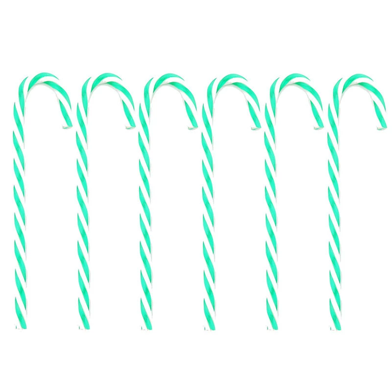Christmas candy cane decoration, PS plastic, 15 cm, red‑white or mixed colors, bulk or packed