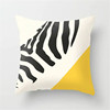 Polyester cushion cushion pattern yellow square geometric pattern cushion cover (excluding pillow core)