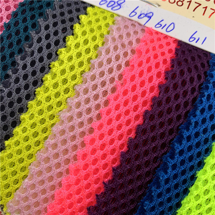 现货 密底三明治 双底加密圆孔三明治网眼布 鞋材箱包座椅面料