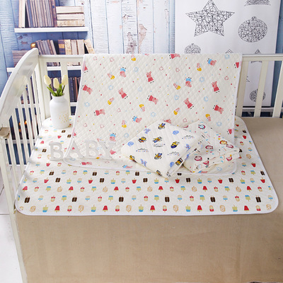 嬰兒純棉隔尿墊四層雙面防水透氣可洗寶寶隔尿床墊嬰兒用品尿布墊