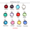 Accessory, glossy crystal, pendant, 12 colors, 12 month