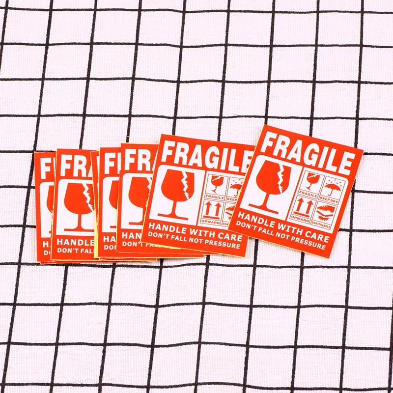 Оптовая покупка Spot Fragile Предупреждение Fragile без клея-лейкого наклейки