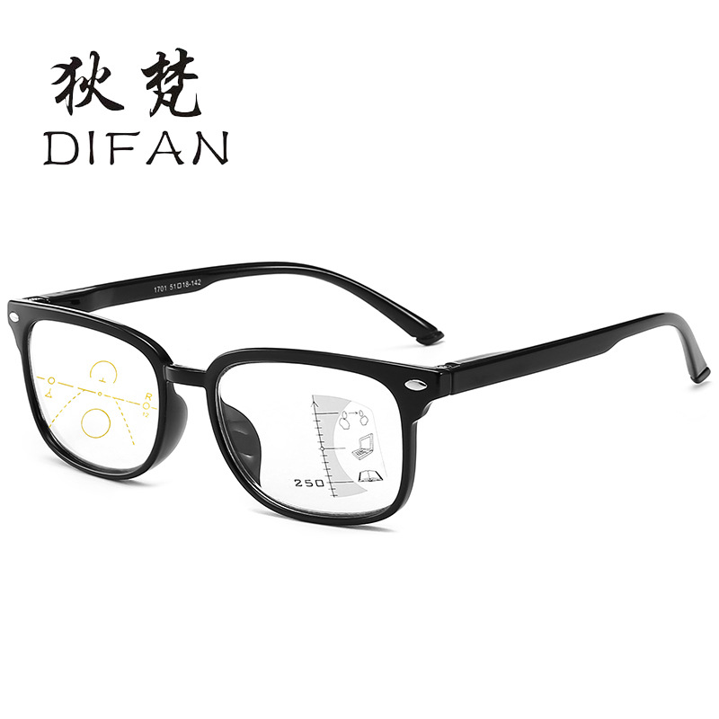 防蓝光渐进多焦点老花镜男女远近两用大通道高清智能变焦老花眼镜|ru