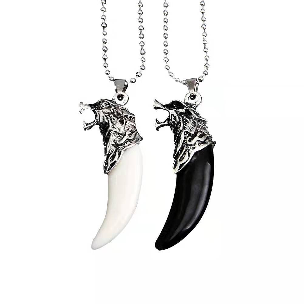Dragon Teeth Wolf Necklace Personalized Totem Pendant For Men_voghion.com
