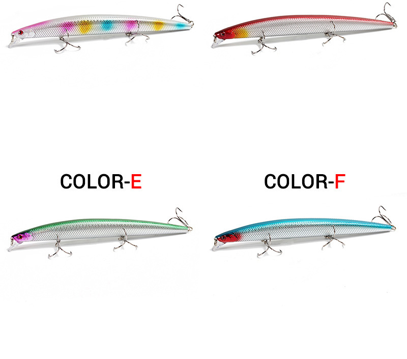 Sinking Minnow Fishing Lures 180mm23.5g Hard Plastic Baits Fresh Water Bass Swimbait Tackle Gear