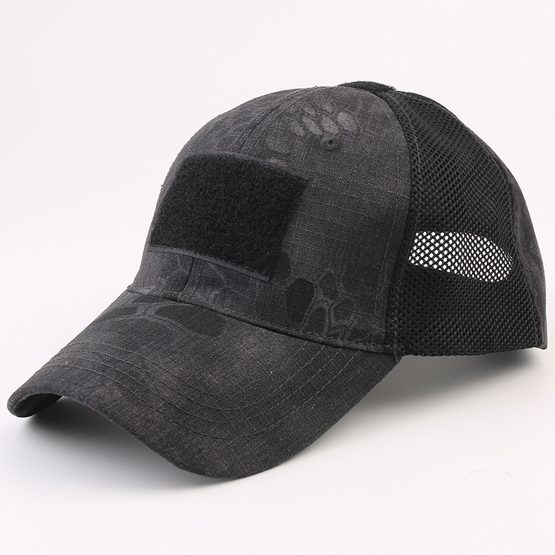 Los aficionados militares al aire libre Python gorra de béisbol de los hombres de camuflaje táctico sombrero deportivo Velcro casquillo enarbolado de una sola pieza de entrega al por mayor